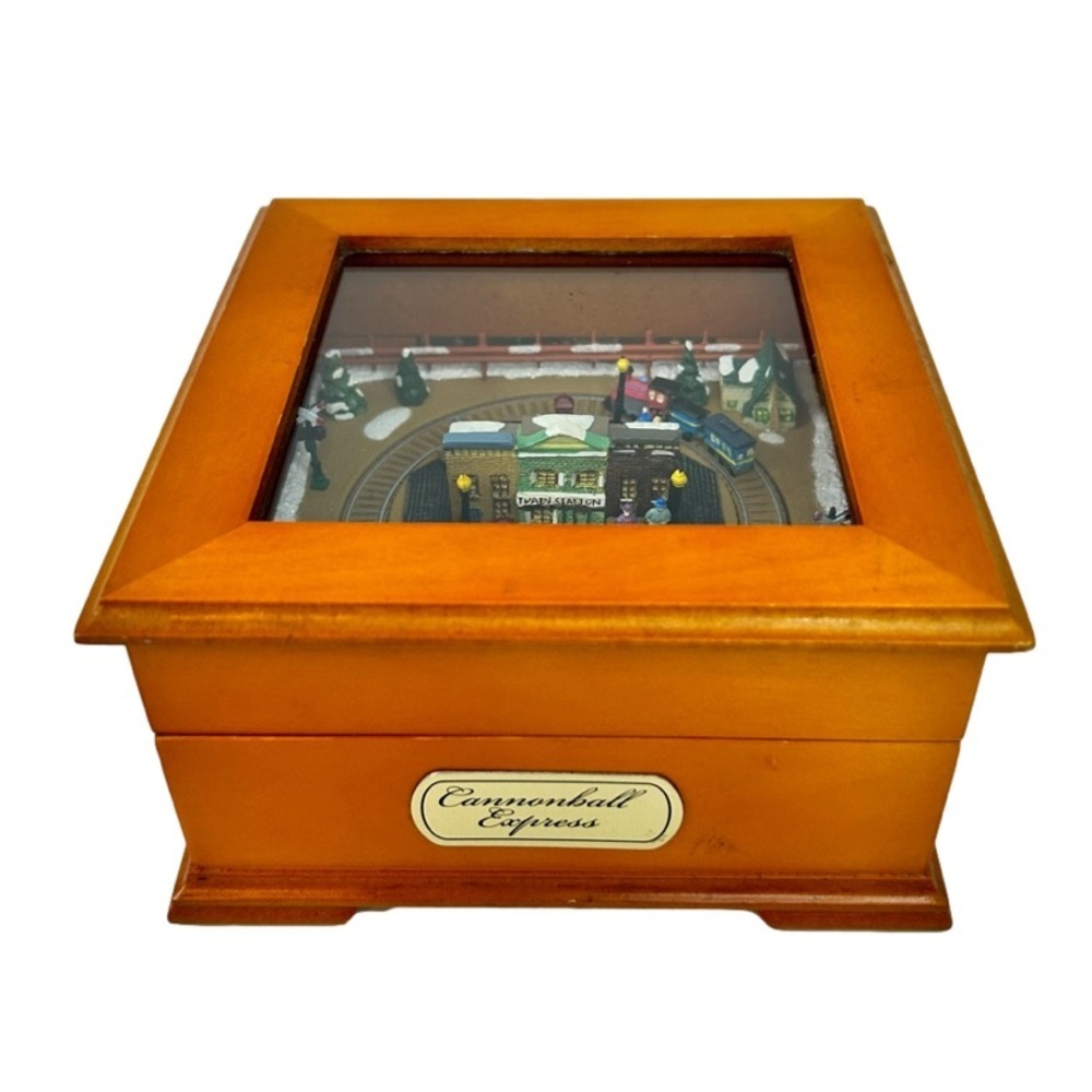 Vtg Cannonball Express Mr. Christmas Gold Label Collections Music Box Mini Train
